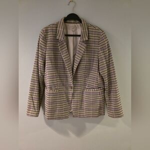 Loft Women's Checkered Blazer